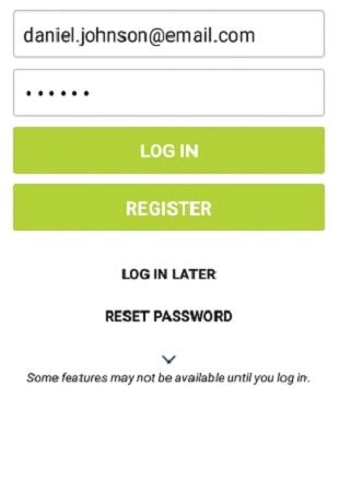 Login screen on your community access app